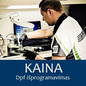 KATALIZATORIAUS IŠPROGRAMAVIMO KAINA